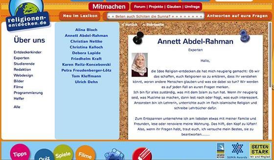 Annett Abdel-Rahman als Internetexpertin für den Islam